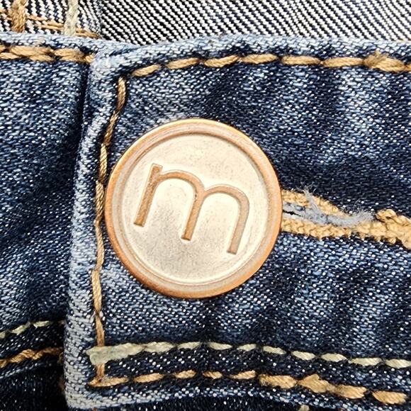 Maurices Jeans Womens 5/6 Blue Low Rise Bootcut Raw Released Hem Stretch Denim - Picture 2 of 16